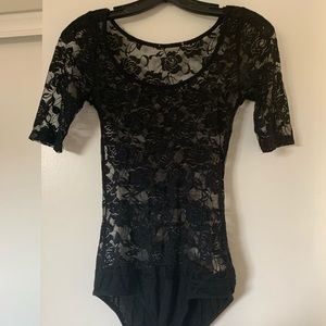 Urban Outfitters Women’s Black Lace Bodysuit Small